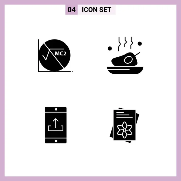 Universal Icon Symbols Group Modern Solid Glyphs Math Application Education — Vettoriale Stock