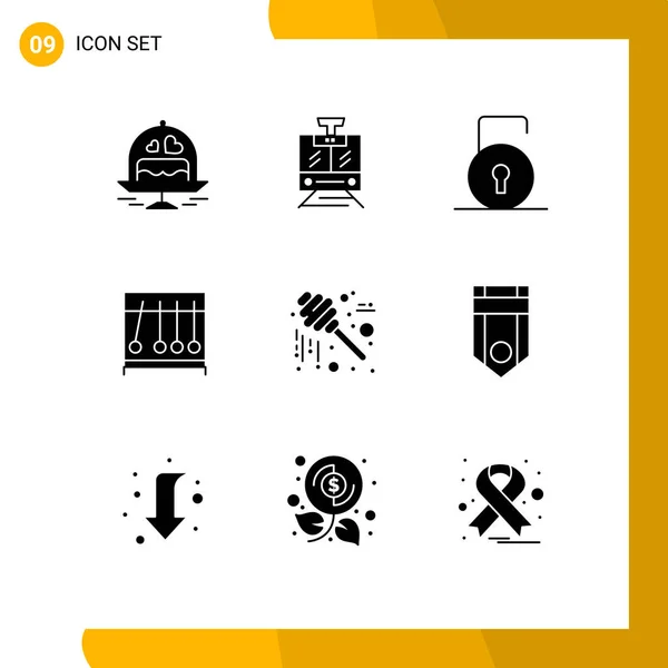 Glyphs 사용자 인터페이스 의약품 Pernecul Editable Vector Design Elements — 스톡 벡터