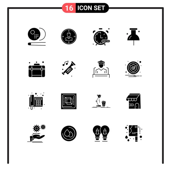 Creative Icons Modern Signs Sysymbols Pin Location Personal Watch Hobbies — Archivo Imágenes Vectoriales