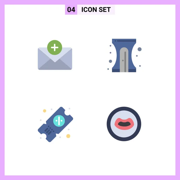 Pack Modern Flat Icons Sinais Símbolos Para Mídias Impressão Web —  Vetores de Stock