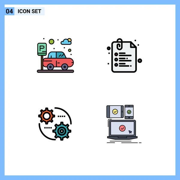 학교로 돌아가는 기호의 Vector Icon Pack Line Signs Symbols 컴퓨터 — 스톡 벡터