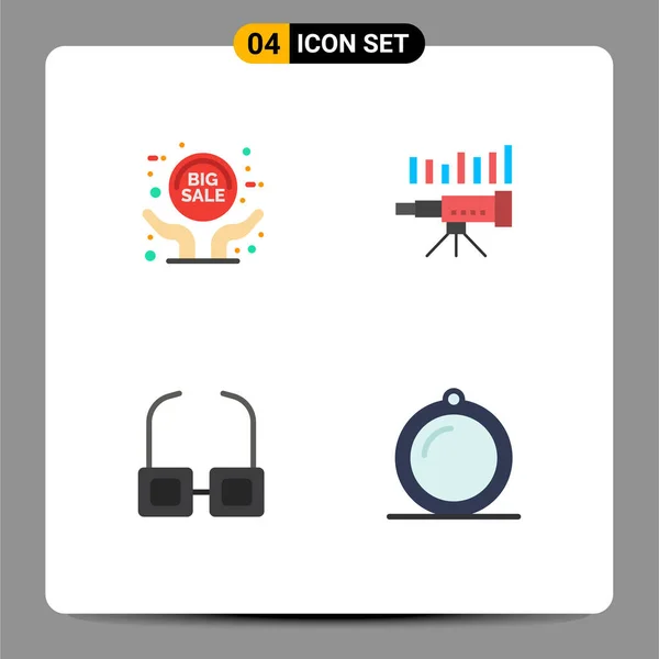 Mobile Interface Flat Icon Set Mit Piktogrammen Von Großen Verkauf — Stockvektor