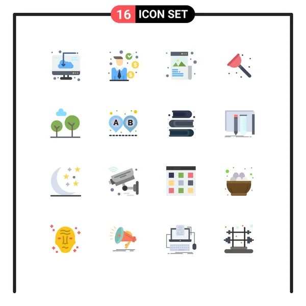 Creative Icons Modern Signs Sysymbols Service Plumber Finance Bathroom Graphic — Vector de stock