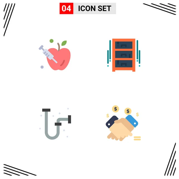 Universal Icon Symbols Group Modern Flat Icons Apple Drain Draw — Stock Vector