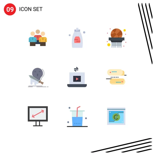 Stock Vector Icon Pack Líneas Signos Símbolos Para Matar Desechar — Archivo Imágenes Vectoriales