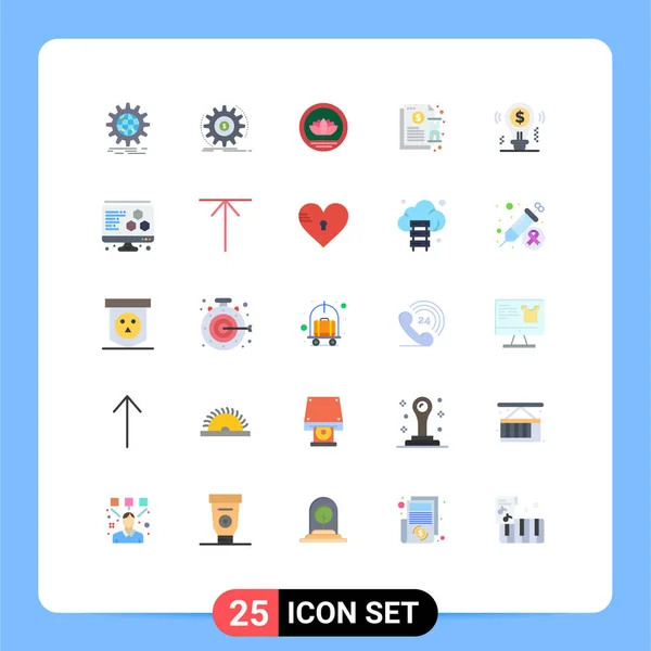 Universal Icon Symbols Group Modern Flat Colors Notification Hold Making — Stockvektor
