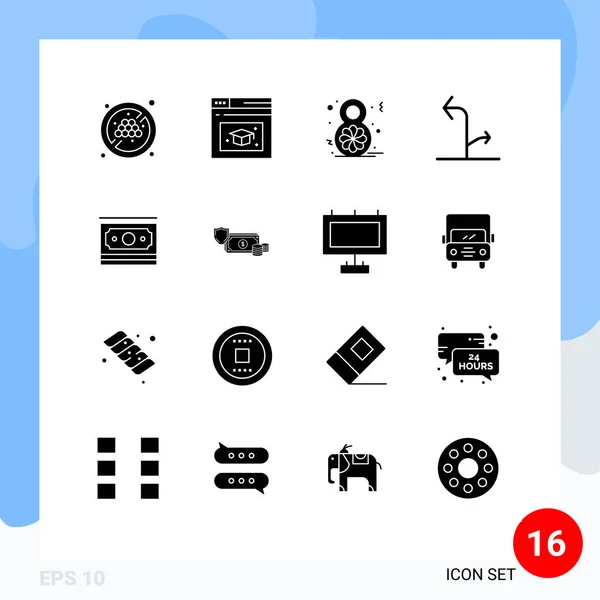 Thematic Vector Solid Glyphs Editable Symbols Motivation Dollar Women Day — 스톡 벡터