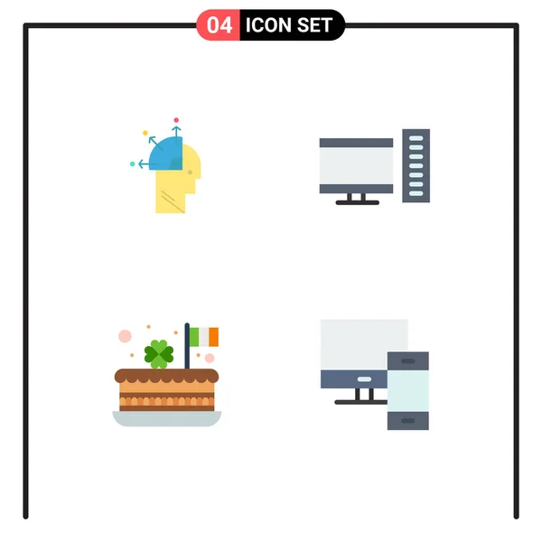 Flat Icon Pack Universal Symbols User Celebrate Art Festival Editable — Stockový vektor