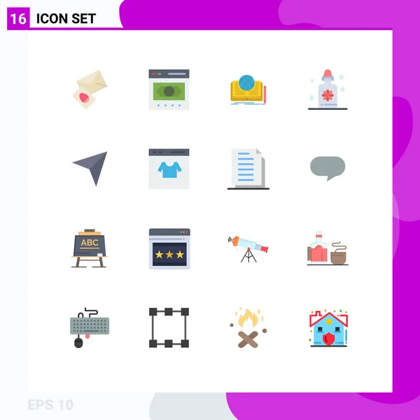 Stock Vector Icon Pack Line Signs Symbols Arrow Treatment Online — 스톡 벡터
