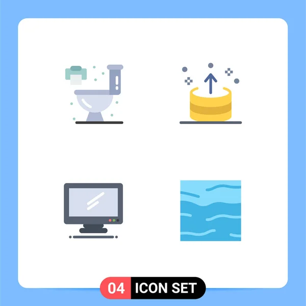 사용자 인터페이스 플랫의 모니터링 화살표 Imac Editable Vector Design Elements — 스톡 벡터