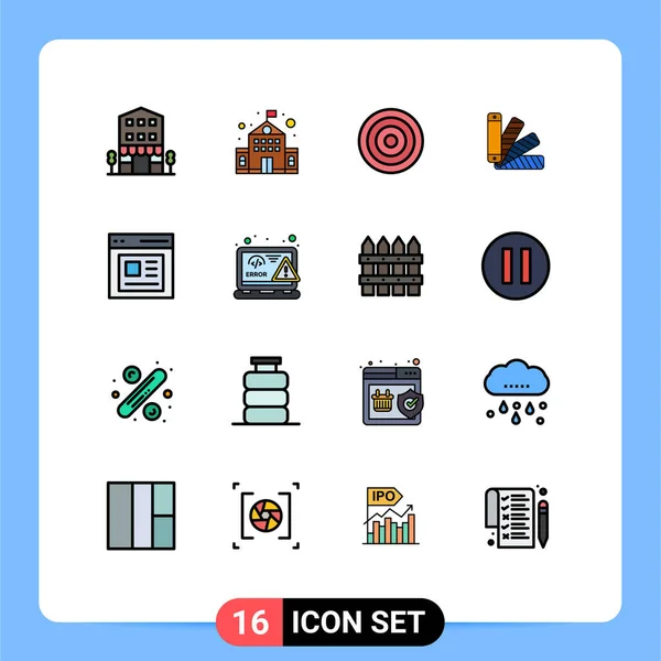 Icône Vectorielle Stock Paquet Signes Symboles Ligne Pour Contenu Swatch — Image vectorielle