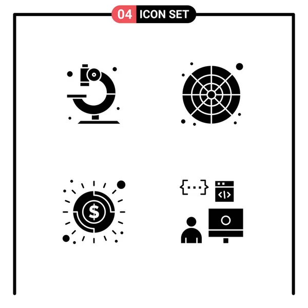 Universal Icon Symbols Group Modern Solid Glyphs Lab Banking Science — Stock Vector