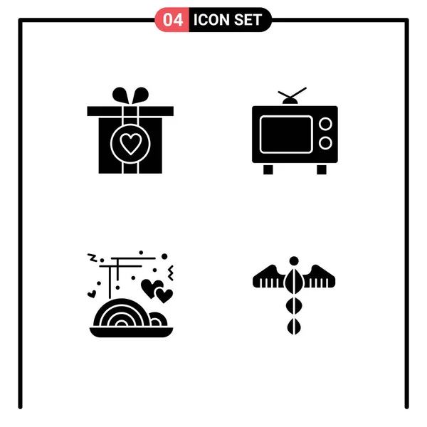 Creative Icons Modern Signs Symbols Gift Food Love Chopstick Symbol — Stock Vector