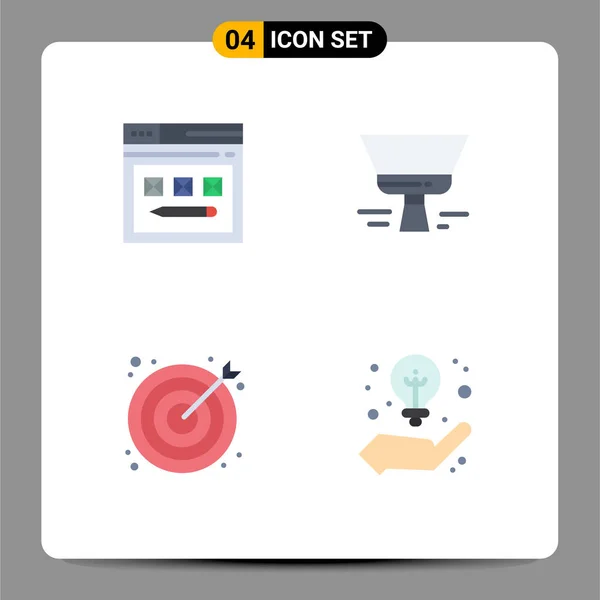 Stock Vector Icon Pack Líneas Símbolos Para Internet Marketing Sitio — Vector de stock