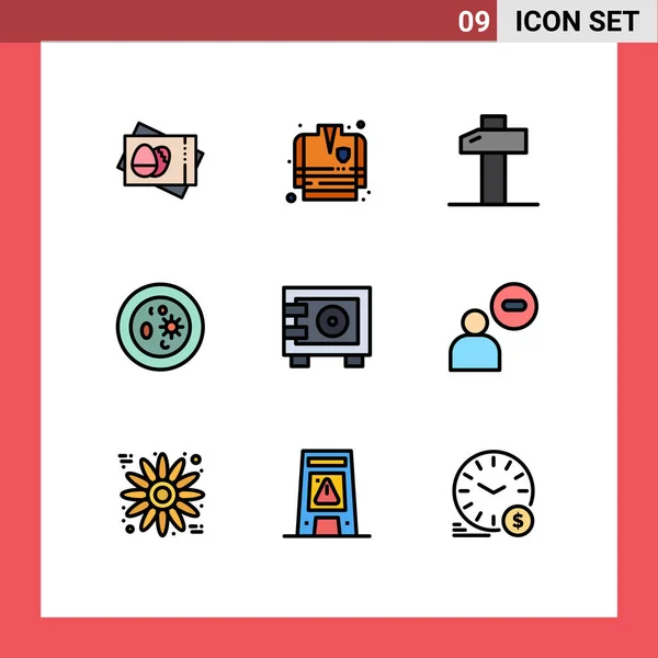 Set Iconos Interfaz Usuario Moderna Signos Símbolos Para Caja Fuerte — Vector de stock
