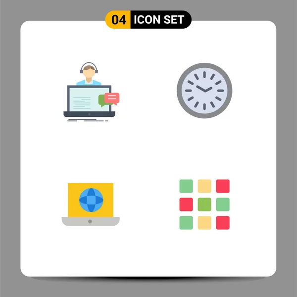 Stock Vector Icon Pack Líneas Signos Símbolos Para Soporte Reloj — Vector de stock