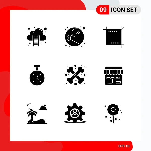 Set Iconos Interfaz Usuario Moderna Símbolos Signos Para Cruz Recuento — Vector de stock