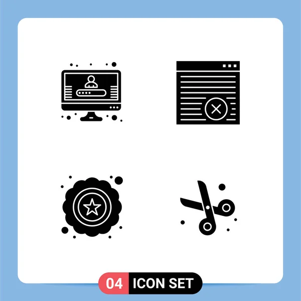 Icône Vectorielle Stock Paquet Signes Symboles Ligne Pour Compte Seo — Image vectorielle