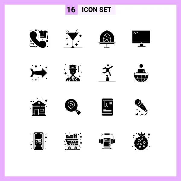 Conjunto Iconos Interfaz Usuario Moderna Signos Símbolos Para Dispositivo Verano — Archivo Imágenes Vectoriales