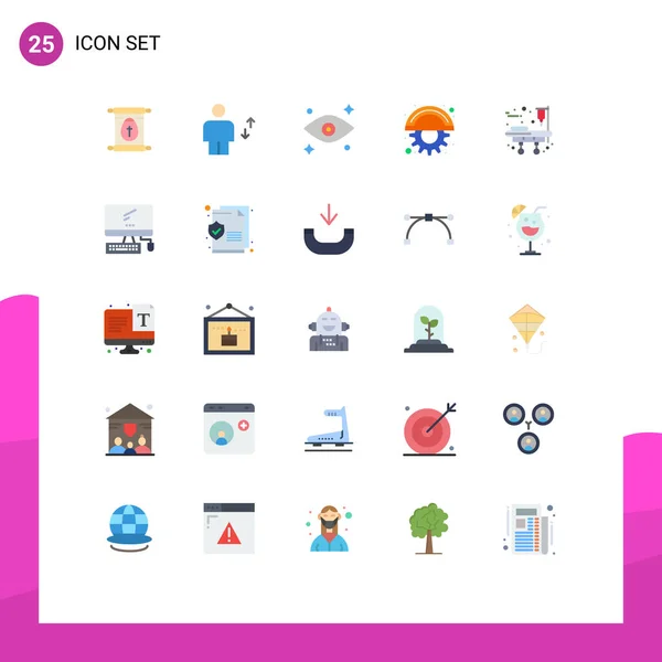 Stock Vector Icon Pack Mit Linienzeichen Und Symbolen Für Trage — Stockvektor