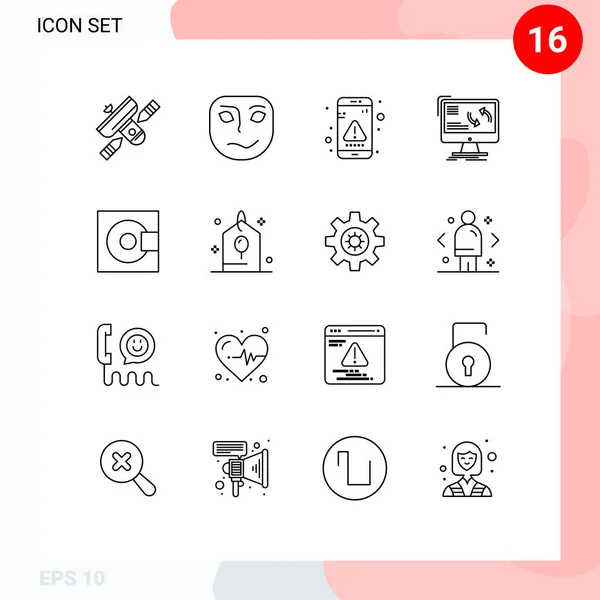 Icône Vectorielle Stock Paquet Signes Symboles Ligne Pour Données Synchronisation — Image vectorielle