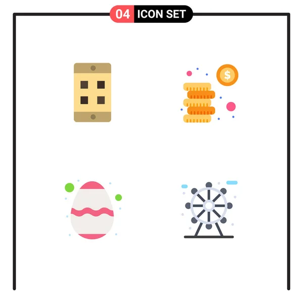 현대의 아이콘과 모바일 도시의 Editable Vector Design Elements — 스톡 벡터