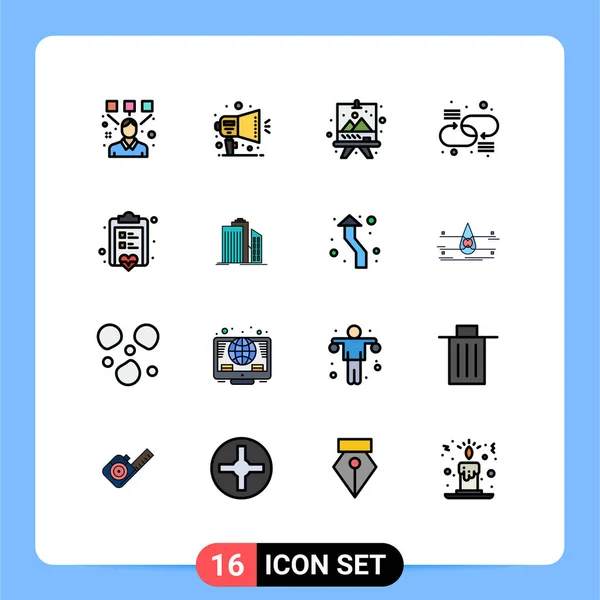 Stock Vector Icon Pack Mit Linienzeichen Und Symbolen Für Checkliste — Stockvektor