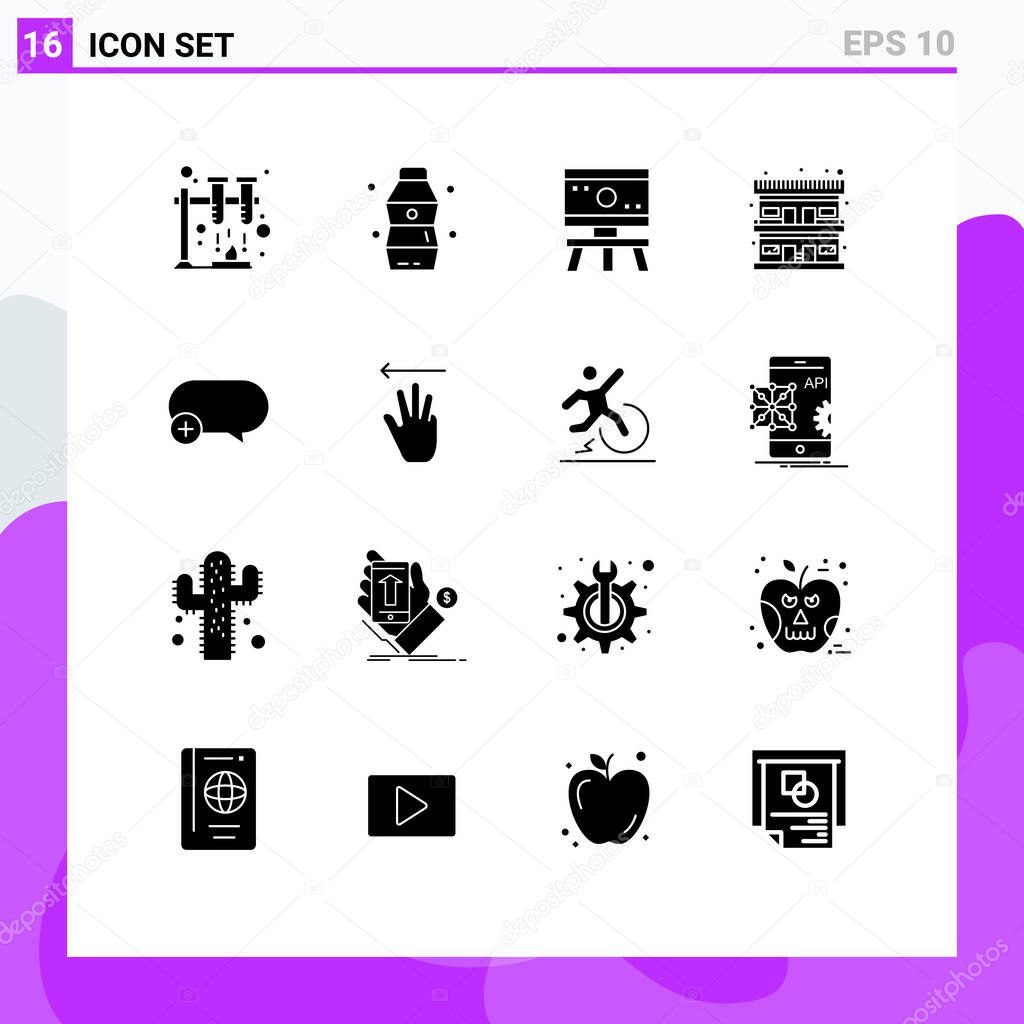 Universal Icon Symbols Group Of 16 Modern Solid Glyphs Of Message Chat Board Travel Accommodation Editable Vector Design Elements Premium Vector In Adobe Illustrator Ai Ai Format Encapsulated Postscript Eps Eps Format Universal Icon Symbols Group Of 16 Modern Solid Glyphs Of Message Chat Board Travel Accommodation Editable Vector Design Elements Premium Vector In Adobe Illustrator Ai Ai Format Encapsulated Postscript Eps Eps Format