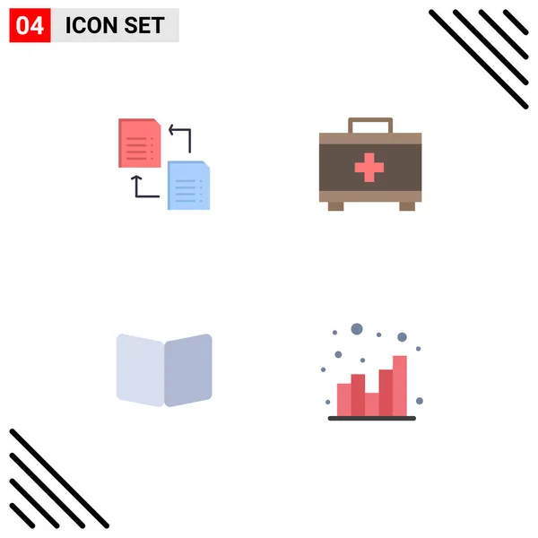 Flat Icon Concept Websites Mobile Apps Data Page Scince Medical — Stock Vector