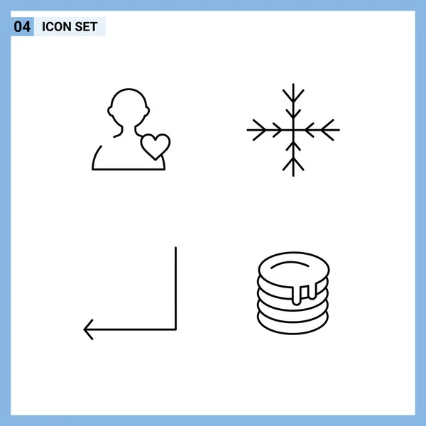 Ensemble Symboles Modernes Icônes Interface Utilisateur Signes Pour Utilisateur Gâteau — Image vectorielle