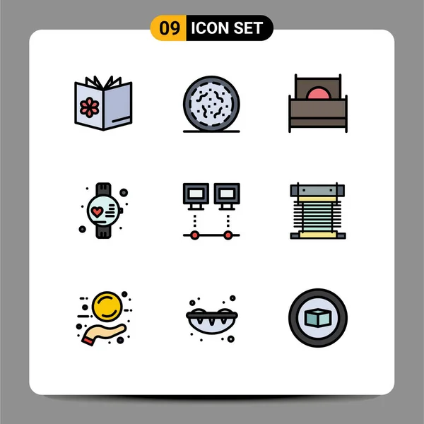 Conjunto Icones Modernos Símbolos Sinais Para Computadores Esporte Worm Ginásio — Vetor de Stock