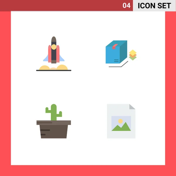 Conjunto Icones Modernos Símbolos Sinais Para Startup Unicórnio Natureza Startup — Vetor de Stock