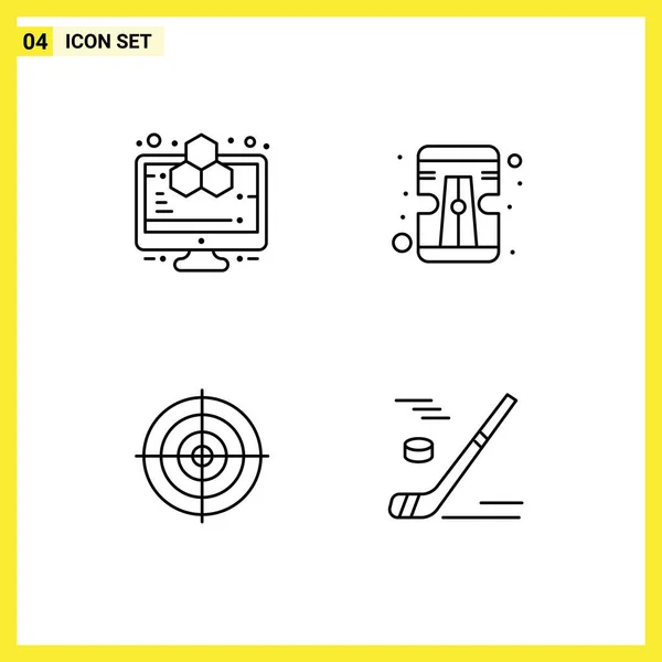 Creative Icons Modern Signs Sysymbols Analytics Strategy Study Tool Point — Vector de stock
