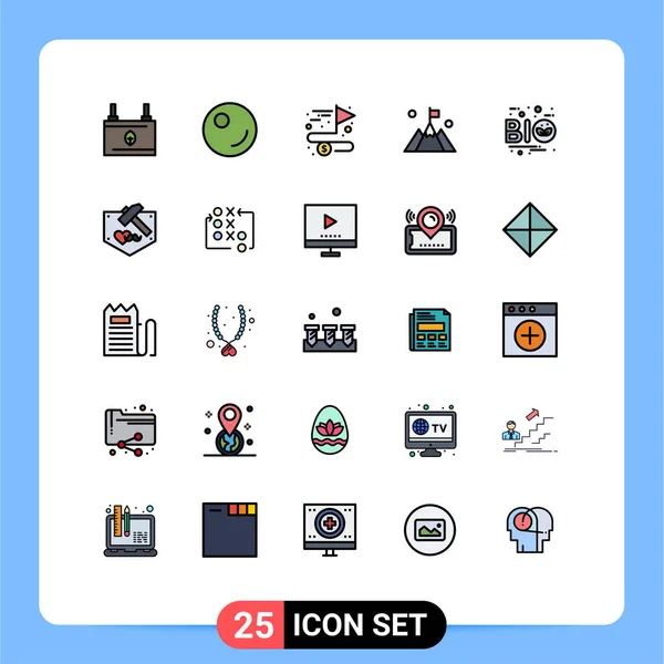 Creative Icons Modern Signs Symbols Ecology Bio Achieving User Interface — Stock Vector