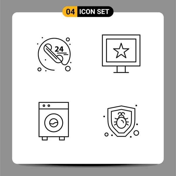 Creative Icons Modern Signs Sysymbols Anytime Devices Service Machine Editable — Vector de stock