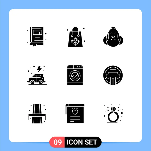 Universal Icon Symbols Group Modern Solid Glyphs Machine Green Egg — Stockový vektor