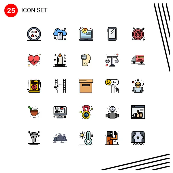 Set Modern Icons Sysymbols Signs Samsung Mobile Server Smart Phone — Vector de stock