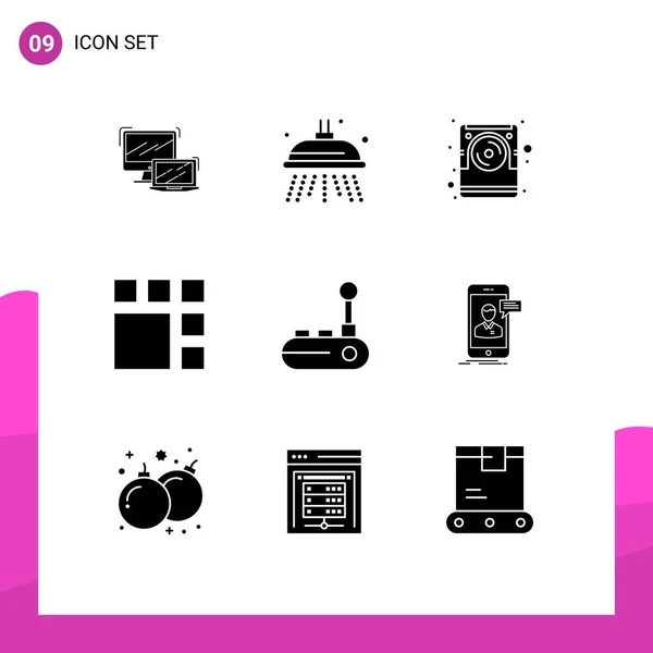 Creative Icons Modern Signs Sysymbols Joy Pad Layout Computer Image — Archivo Imágenes Vectoriales