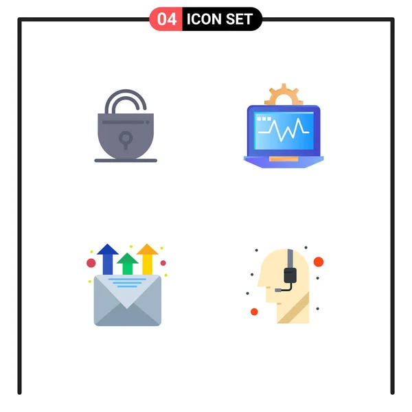 Universal Icon Symbols Group Modern Flat Icons Lock Marketing Internet — 스톡 벡터