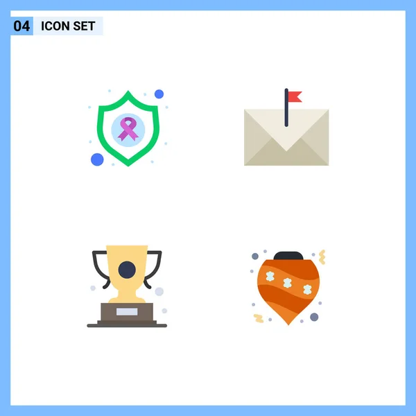 Icons Pictograph Arrow Trophy Cancer Email Editable Vector Design Elements — 스톡 벡터