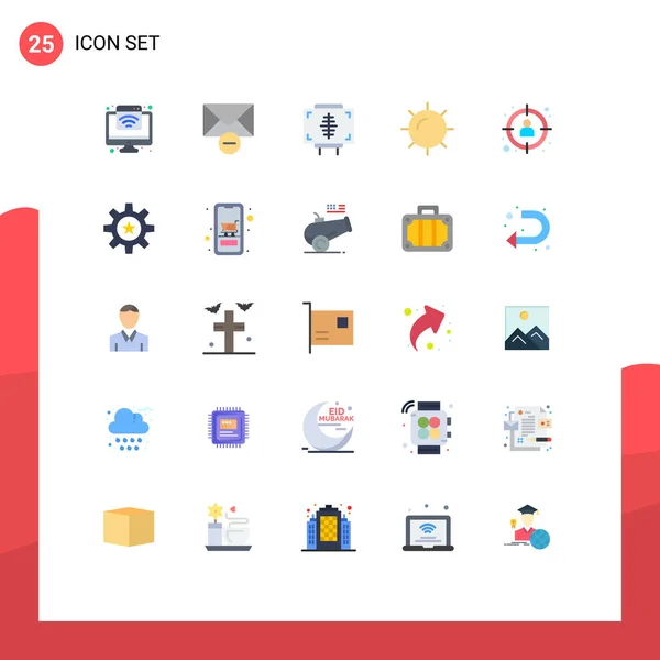 Universal Icon Symbols Group Modern Flat Colors Profile Management Fitness — 스톡 벡터