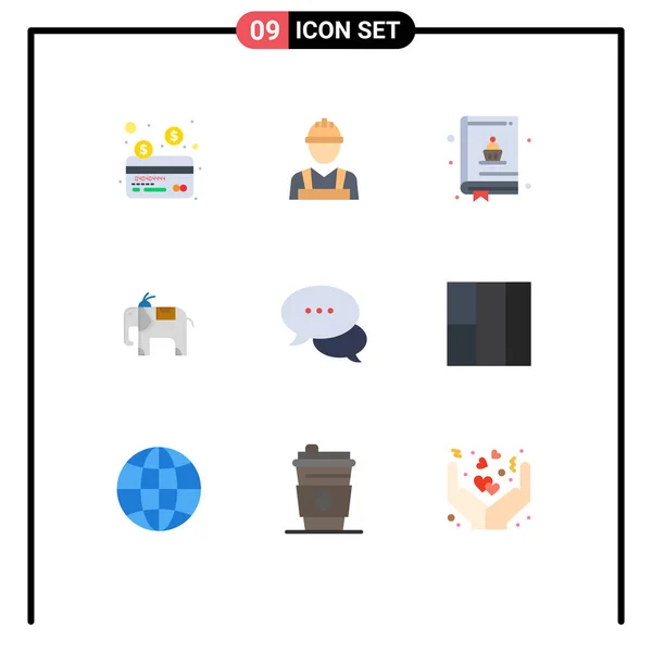 Pack Modern Flat Colors Signs Symbols Web Print Media Layout — Stock Vector