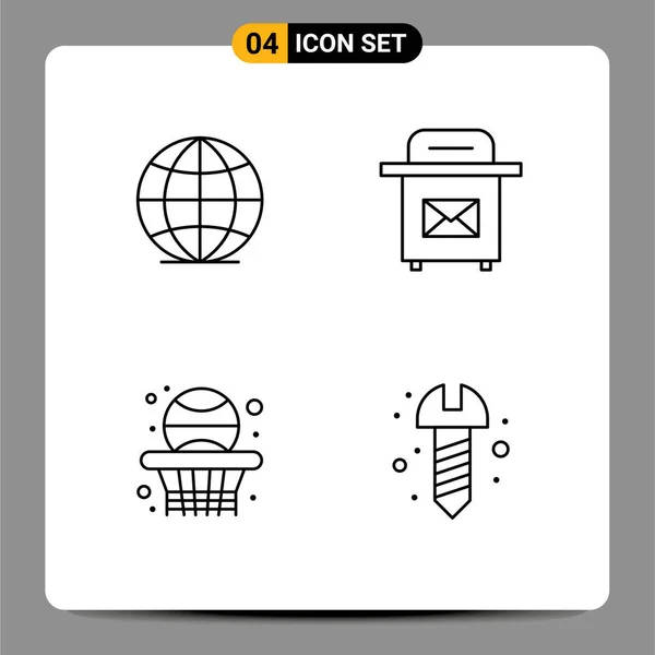 Stock Vector Icon Pack Líneas Símbolos Para Elementos Diseño Vectores — Archivo Imágenes Vectoriales