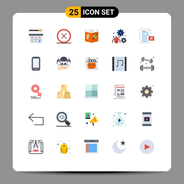 Stock Vector Icon Pack Mit Zeilenzeichen Und Symbolen Für Bug — Stockvektor