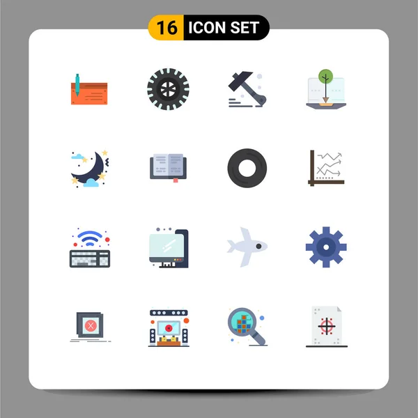 Universal Icon Symbols Group Modern Flat Colors Celebration Οργανικό Περιεχόμενο — Διανυσματικό Αρχείο