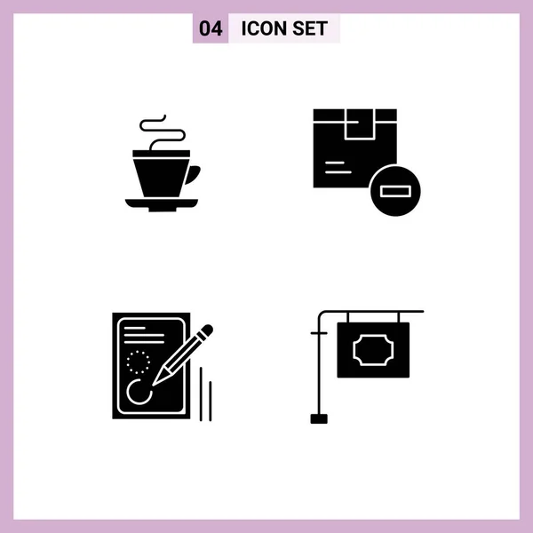 Stock Vector Icon Pack Line Signs Symbols Tea Edit Indian — Stock Vector