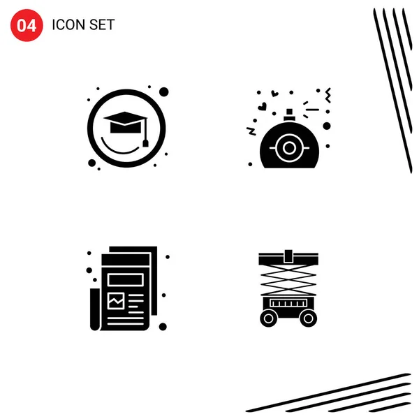 Stock Vector Icon Pack Von Linienzeichen Und Symbolen Für Bildung — Stockvektor