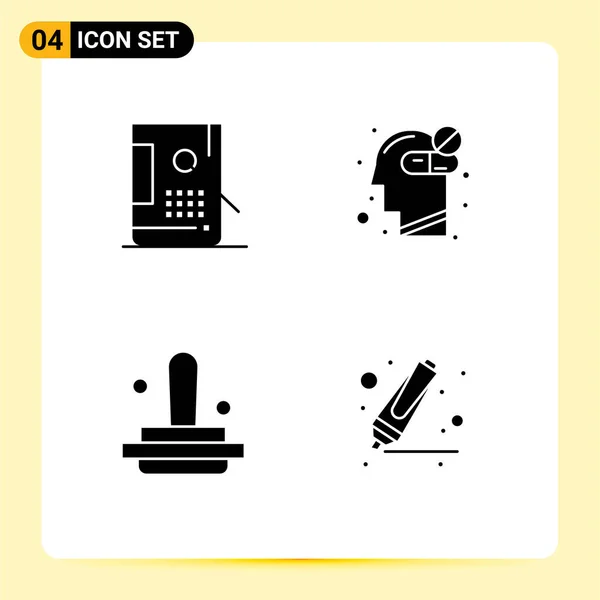 Universal Icon Symbols Group Modern Solid Glypphs Eimer Geschäft Entwicklung — Stockvektor