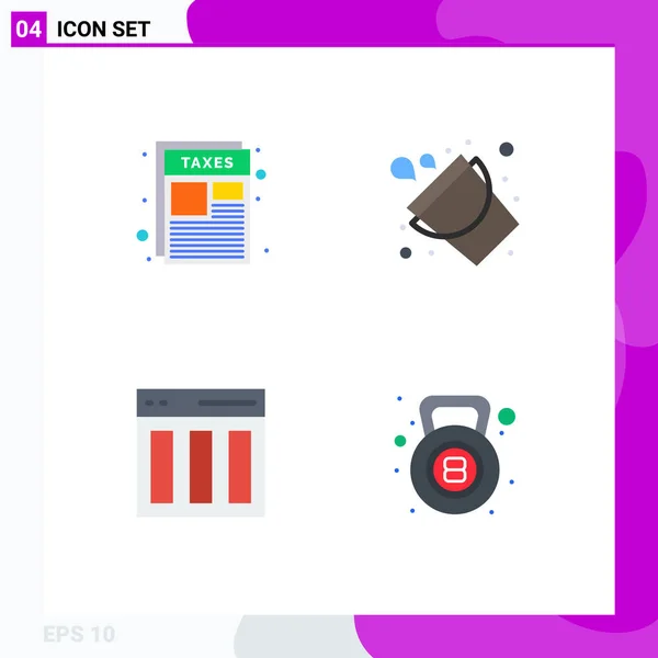 Pack Modern Flat Icons Signs Symbols Web Print Media Document — Stock Vector