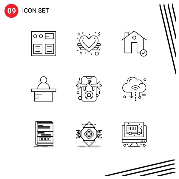 집수리용 Editable Vector Design Elements — 스톡 벡터